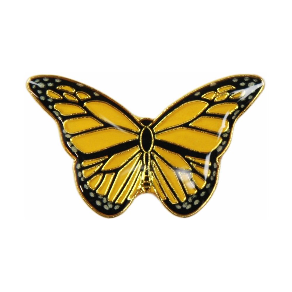 Gold Monarch Butterfly Enamel Pin- Beautiful Cute Nature Animal Apparel Gift NWT